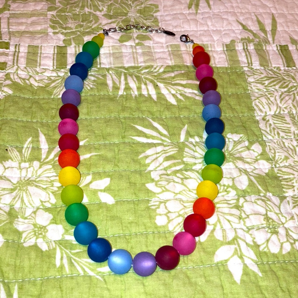 Rainbow 🌈 Multi color pop art necklace
